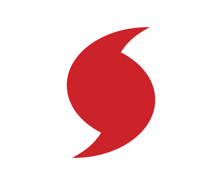 Jose Hurricane red symbol. Flat vector illustration EPS 10