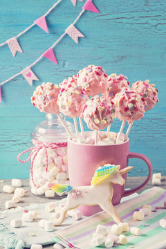 Pink Cake Pops