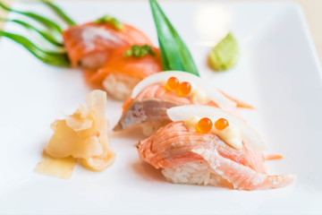 salmon raw sushi