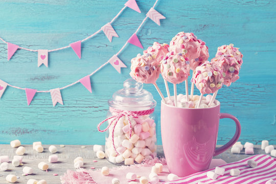 Pink Cake Pops