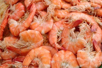 Shrimp fried rice in street food