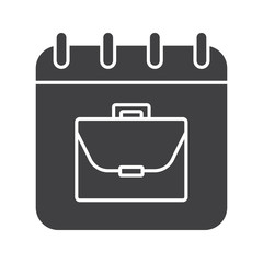 Work schedule glyph icon