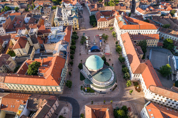 Bird eye view of Pecs, Hungary