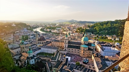 Fototapeta premium Panorama Salzbourg - Autriche