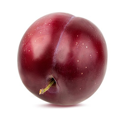 Fresh plum isolated on white background