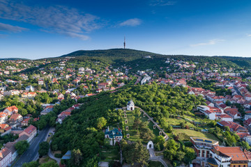 Bird eye view of Pecs, Hungary