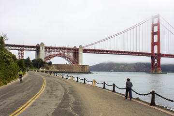 The Golden Gate Bridge as seen from Fort Point. San Francisco, California