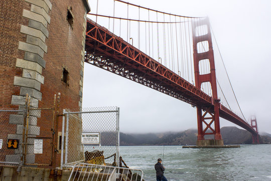 The Golden Gate Bridge as seen from Fort Point. San Francisco, California