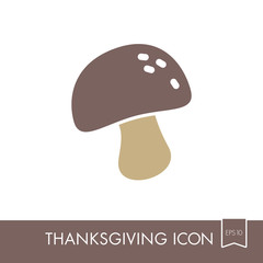 Mushroom icon. Harvest. Thanksgiving vector
