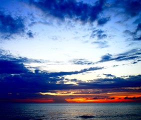 Coucher de soleil aux petites Antilles
