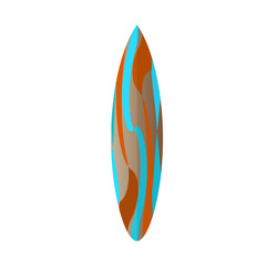 Isolated surfboard on a white background, Vector illustration