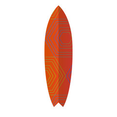 Isolated surfboard on a white background, Vector illustration