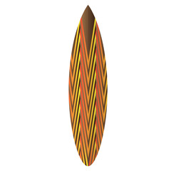 Isolated surfboard on a white background, Vector illustration