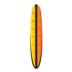 Isolated surfboard on a white background, Vector illustration