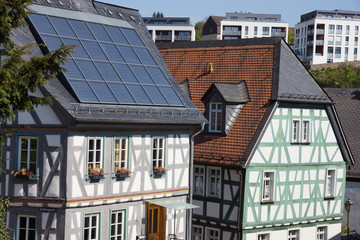 Fachwerkhäuser am Zuckerberg in Idstein, Hessen