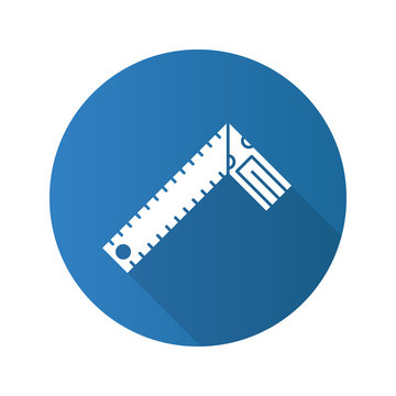 recommend clip art: Set square flat design long shadow glyph icon