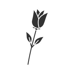 Rose flower glyph icon