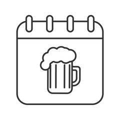 Oktoberfest date linear icon