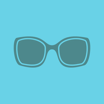 Women's sunglasses glyph color icon
