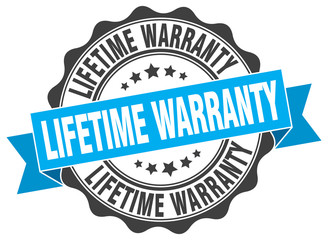 lifetime warranty stamp. sign. seal