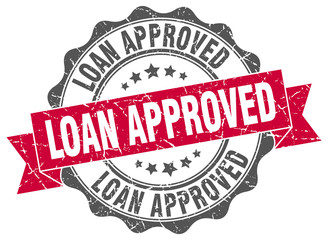 Fototapeta premium loan approved stamp. sign. seal