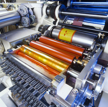 Druckmaschine in der Verpackungsindustrie