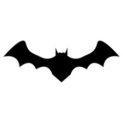 silhouette of bat on white background