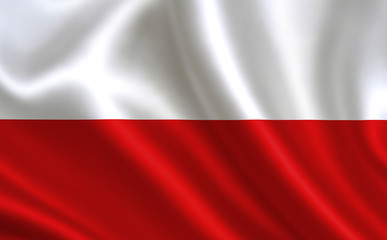 Fototapeta premium Polish flag. Poland flag. Flag of Poland. Poland flag illustration. Official colors and proportion correctly. Polish background. Polish banner. Symbol, icon. 