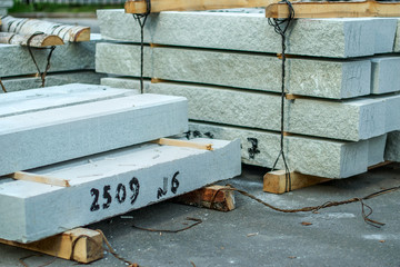 concrete slabs at the construction site