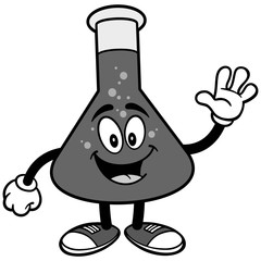 Chemistry Flask Waving Illustration