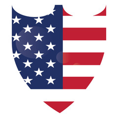 Isolated american badge on a white background, Vector illustration