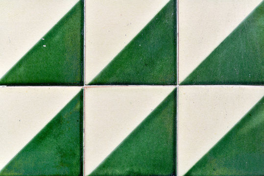 Vintage tiles on a wall
