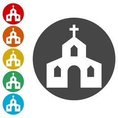 Church Icons set Flat Graphic Design - Illustration 
