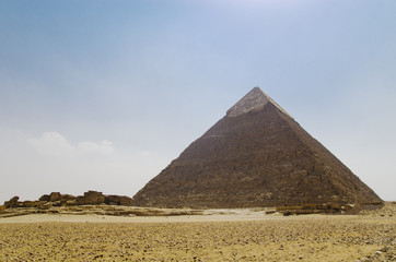Fototapeta na wymiar Pyramid of Khafre against the sky
