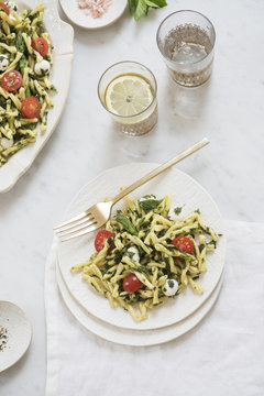 Gemelli pasta salad