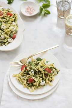 Gemelli pasta salad
