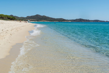 Obraz premium Beautiful beach and sea in Villasimius, Sardegna, Italy