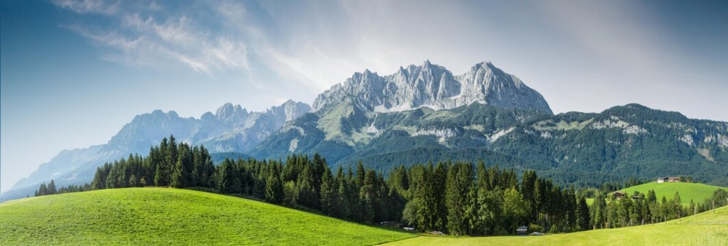 Fototapeta Lato w austriackich górach - Wilder Kaiser, Tyrol, Austria