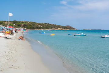  Beautiful beach  and sea in Villasimius, Sardegna, Italy