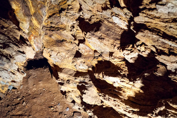 Sandstone pink marble cave interior ceiling orange red stone rock