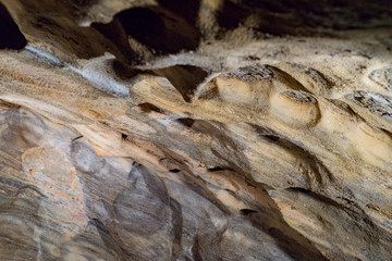 Sandstone pink marble cave interior ceiling orange red stone rock