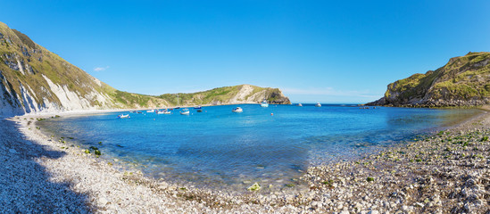 Lulworth Cove Atlantic ocean coast Dorchester UK