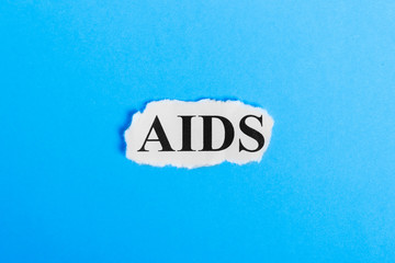 AIDS text on paper. Word AIDS on a piece of paper. Concept Image.