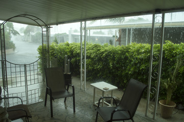 Thunder storm with high winds