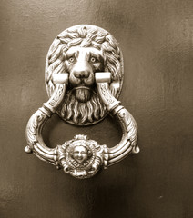 vintage lion head brass knocker