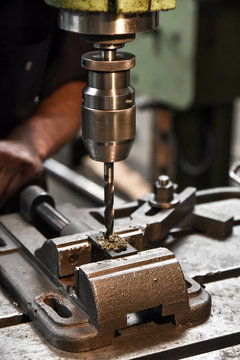 Drilling component in workshop