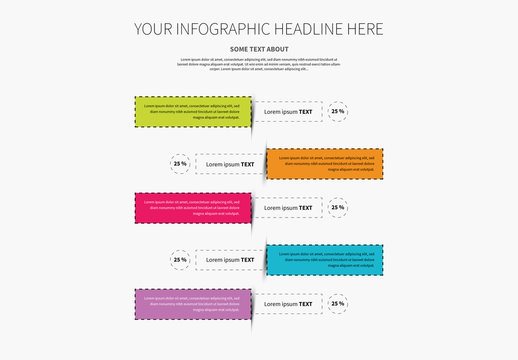 Four Section Vertical Timeline Infographic Layout 3