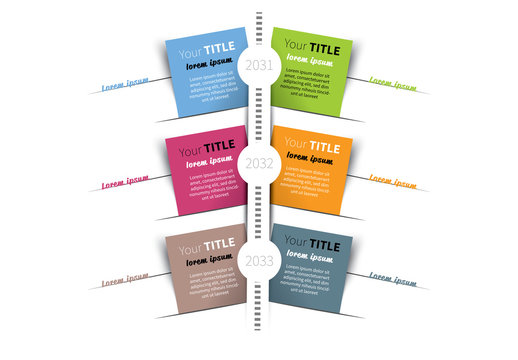 Vertical Timeline Infographic Layout 3