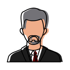 Businessman avatar cartoon icon vector illustration graphic design