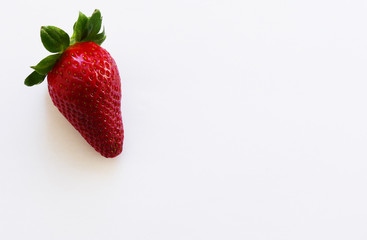 Fresh strawberry white background  